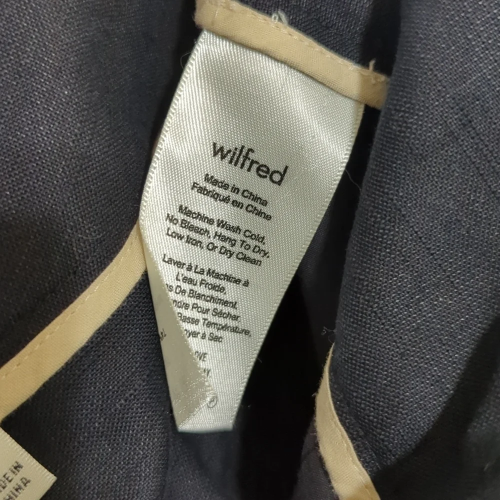 Aritzia Wilford Black Tie Crop Pants